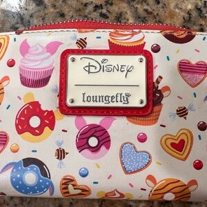Loungefly Winnie the Pooh Sweets Print Wallet with Red Trim
